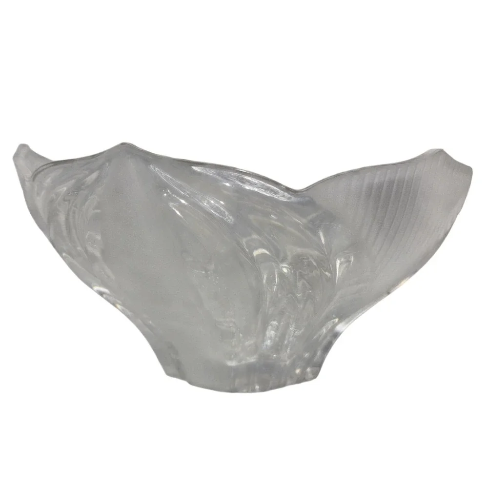 VTG Imperlux Lead Crystal Cut Bowl Dogwood Pattern Frosted Clear Fruit Punch‎ - Picture 2 of 5